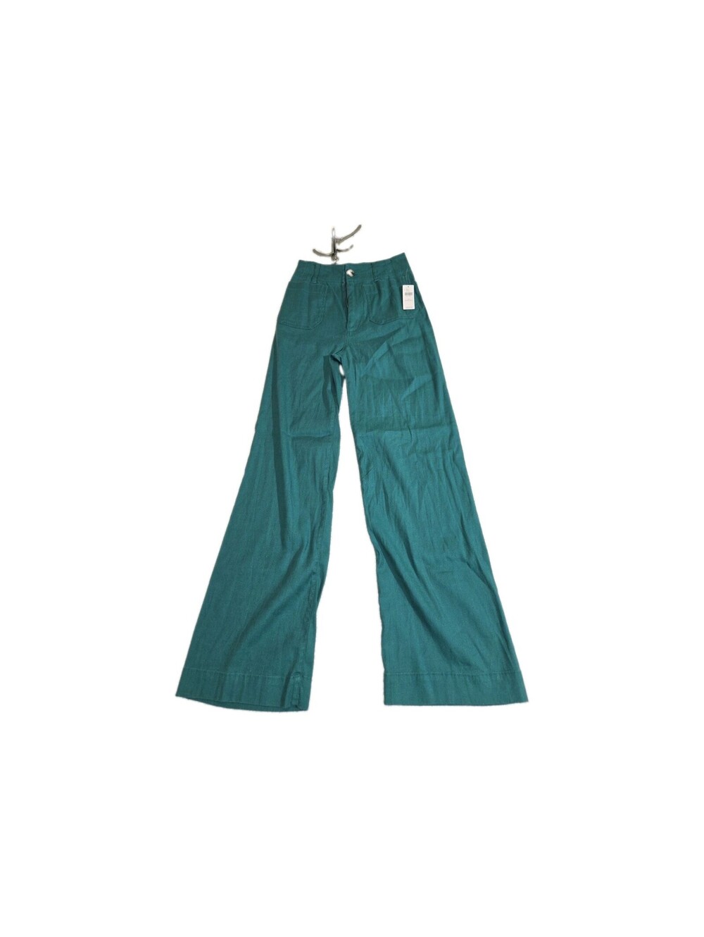 maeve colette pants 24 T NWT Patch Pockets Wide Leg Straight Emerald Green